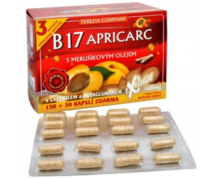 B17 Apricarc s meruňkovým olejem 150 kapslí + 30 kapslí ZDARMA
